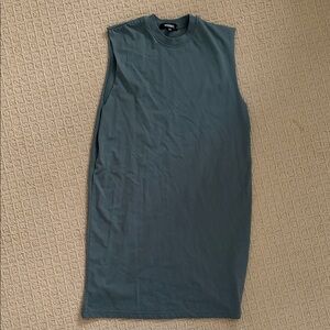 Missguided + Sleeveless Teal Mini Dress